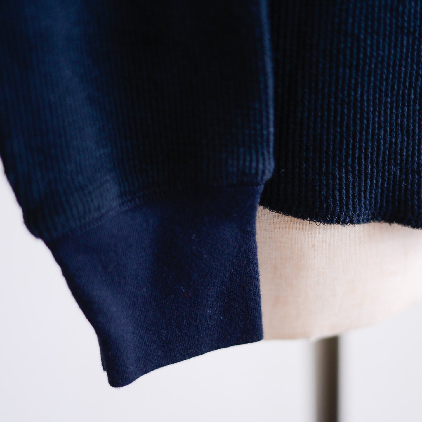 Cotton Waffle Long Sleeve Shirt Black