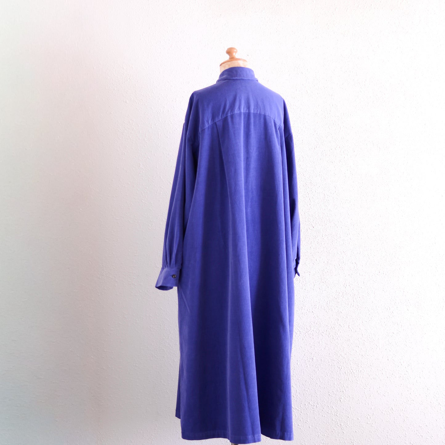 コットンコーデュロイシャツワンピース Navy