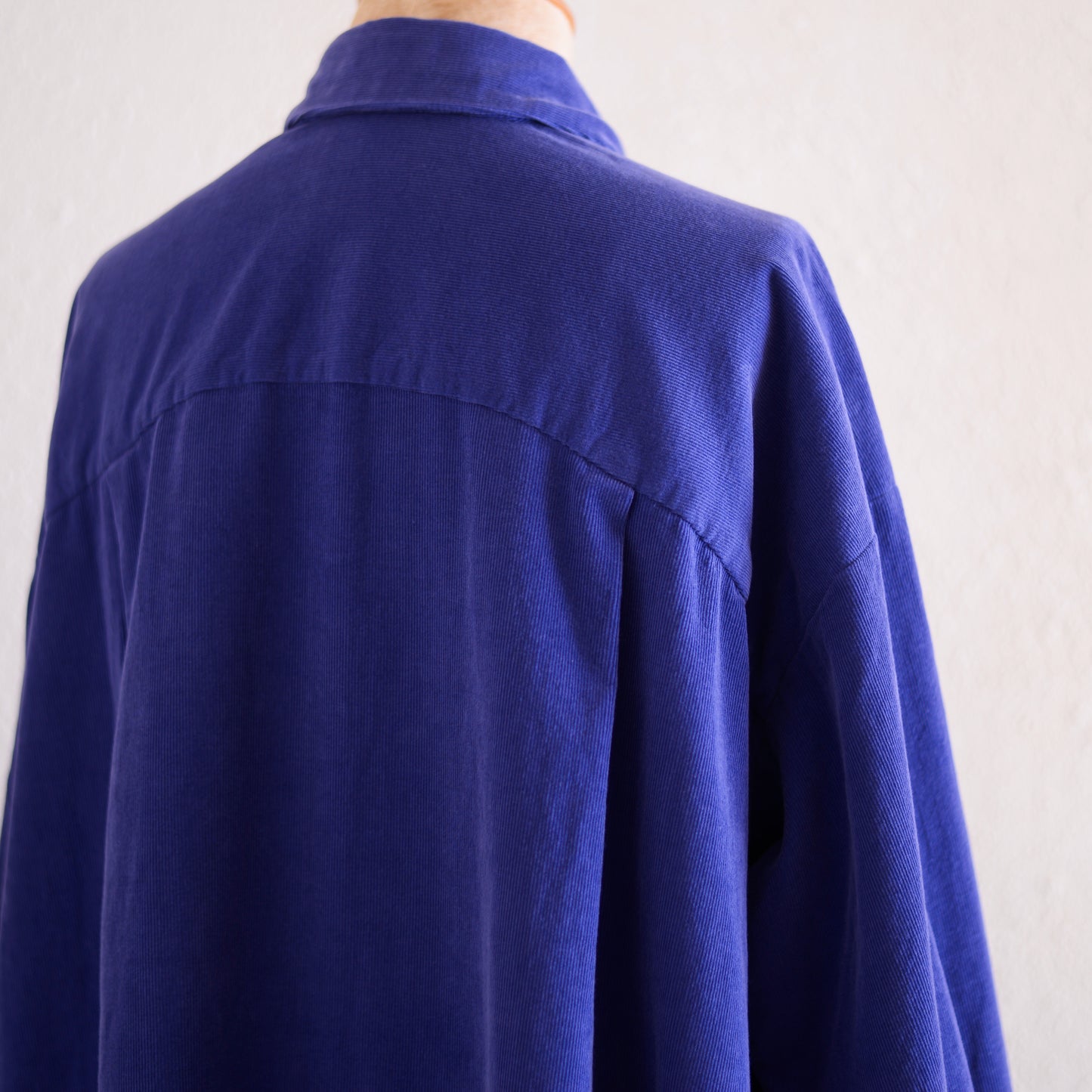 コットンコーデュロイシャツワンピース Navy