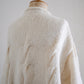 ウール手編みケーブルセーター Off White