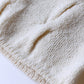 ウール手編みケーブルセーター Off White