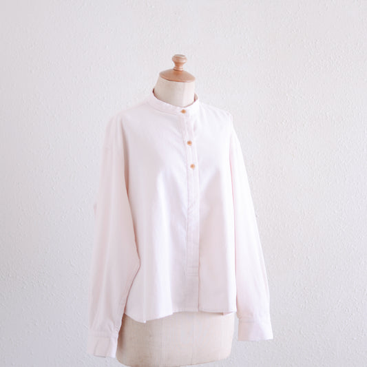 コットンスタンドオーバーシャツ Pink