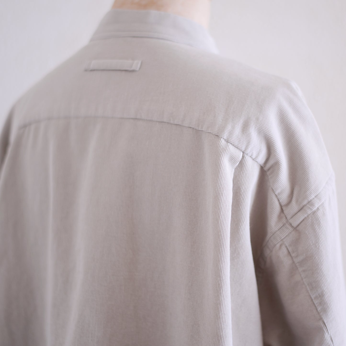 コットンスタンドオーバーシャツ Grayge