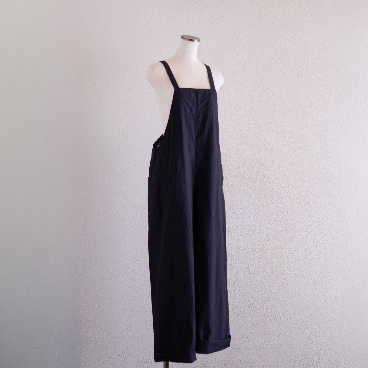 コットンリネンサロペット Black
