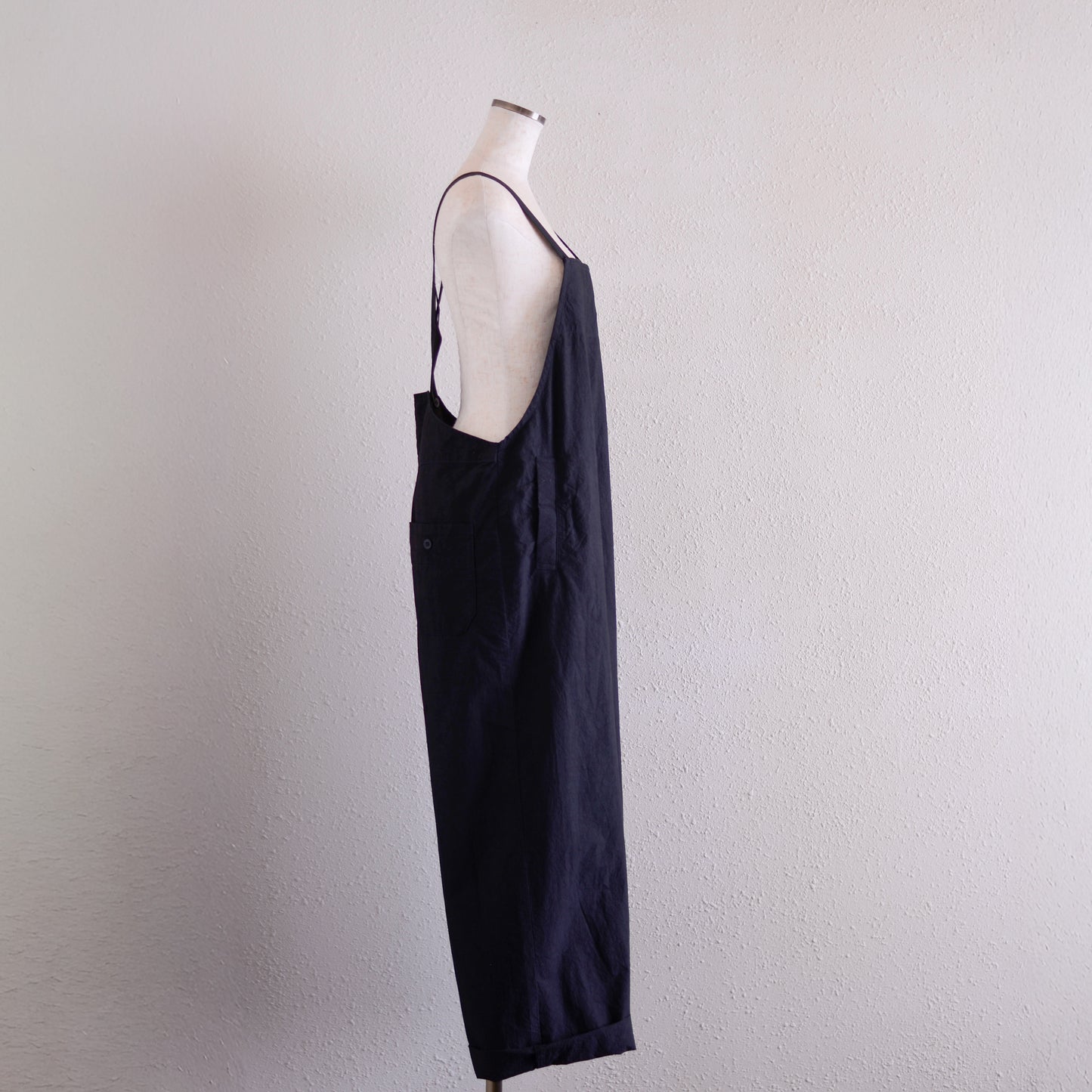 コットンリネンサロペット Black