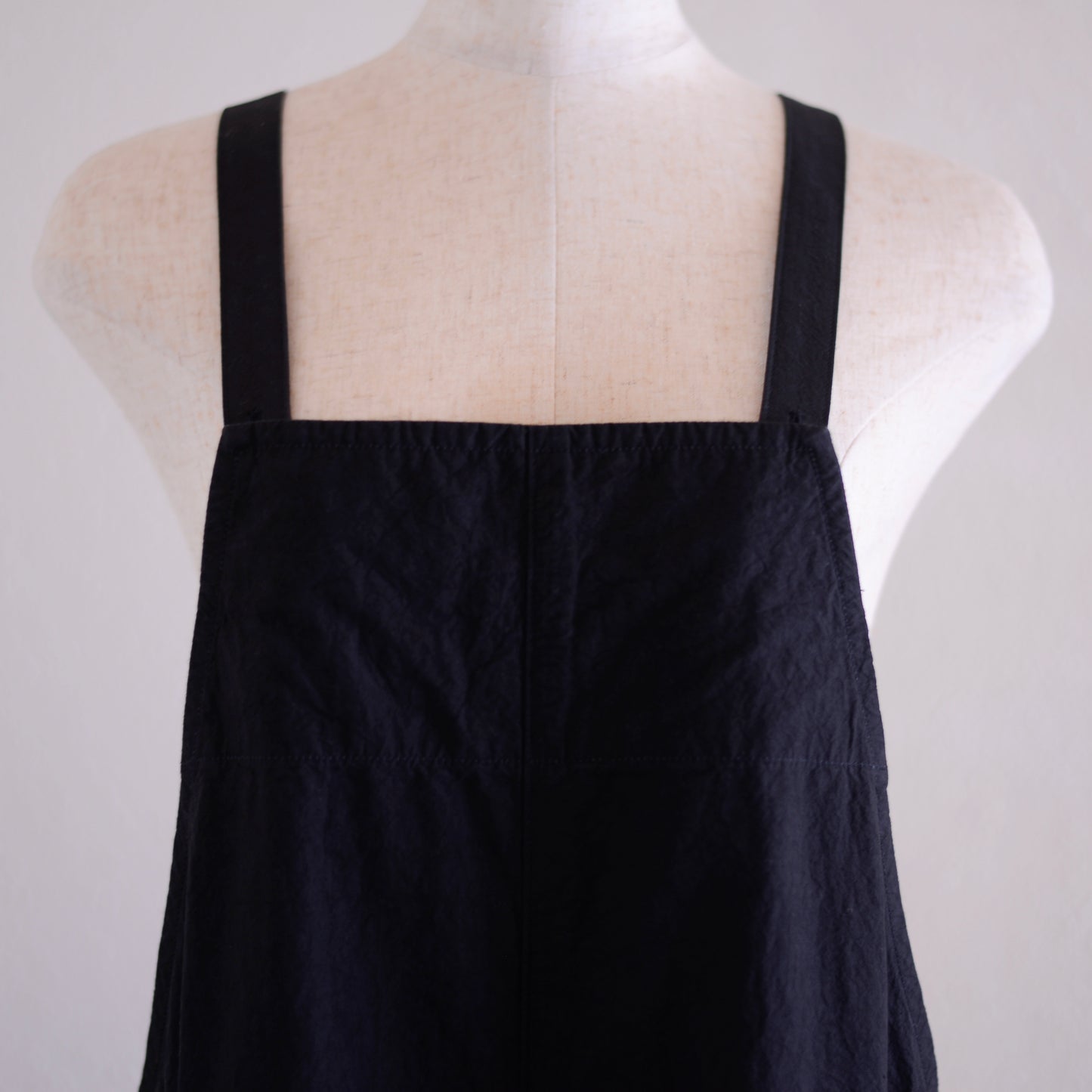コットンリネンサロペット Black