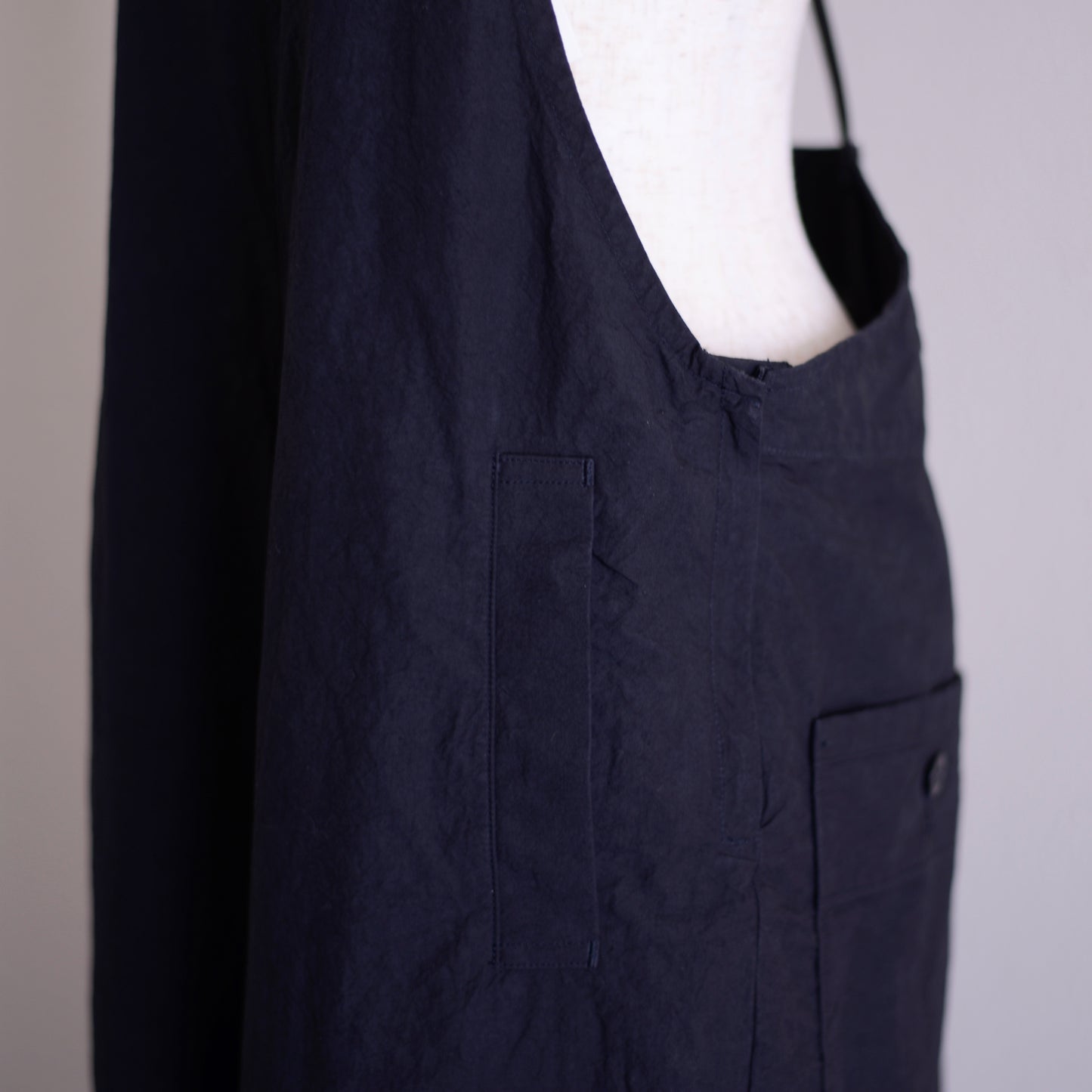 コットンリネンサロペット Black