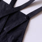 コットンリネンサロペット Black