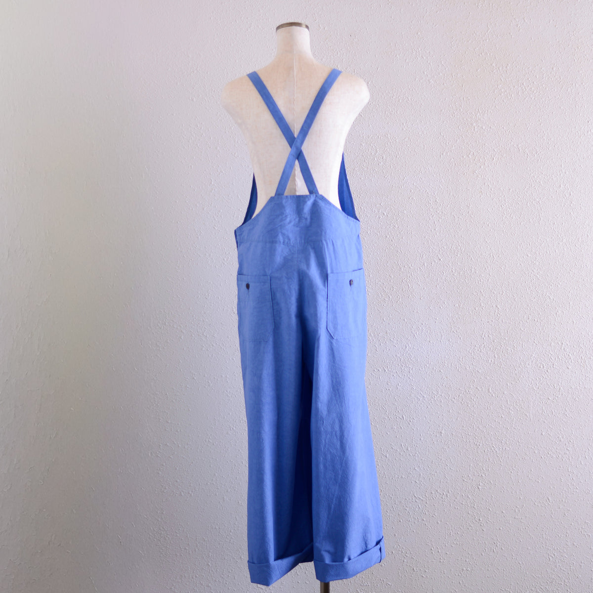 コットンリネンサロペット Blue