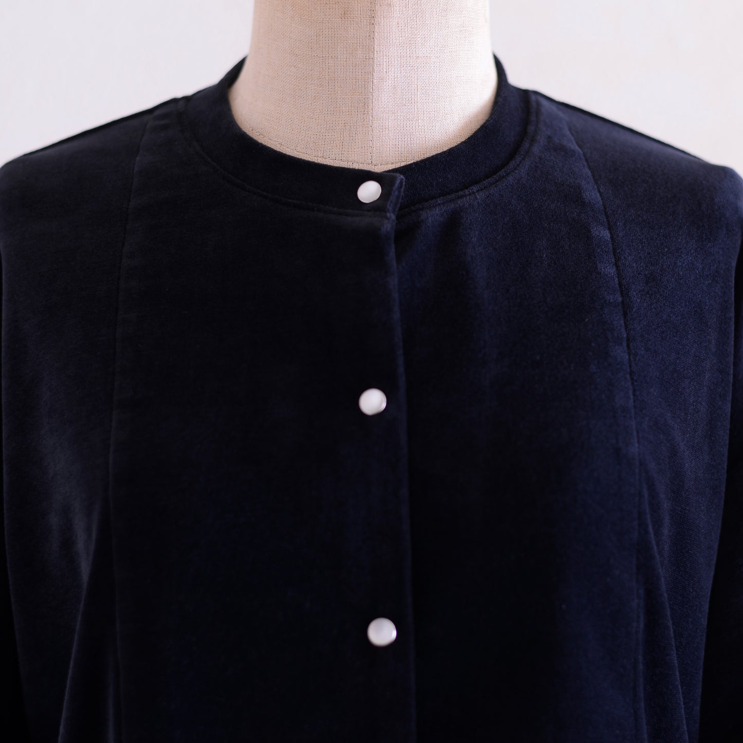 コットンベロアスナップジャケット Black