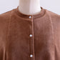 コットンベロアスナップジャケット Brown