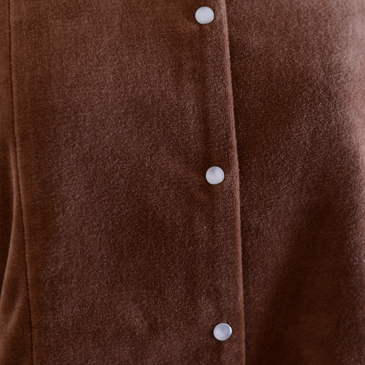 コットンベロアスナップジャケット Brown