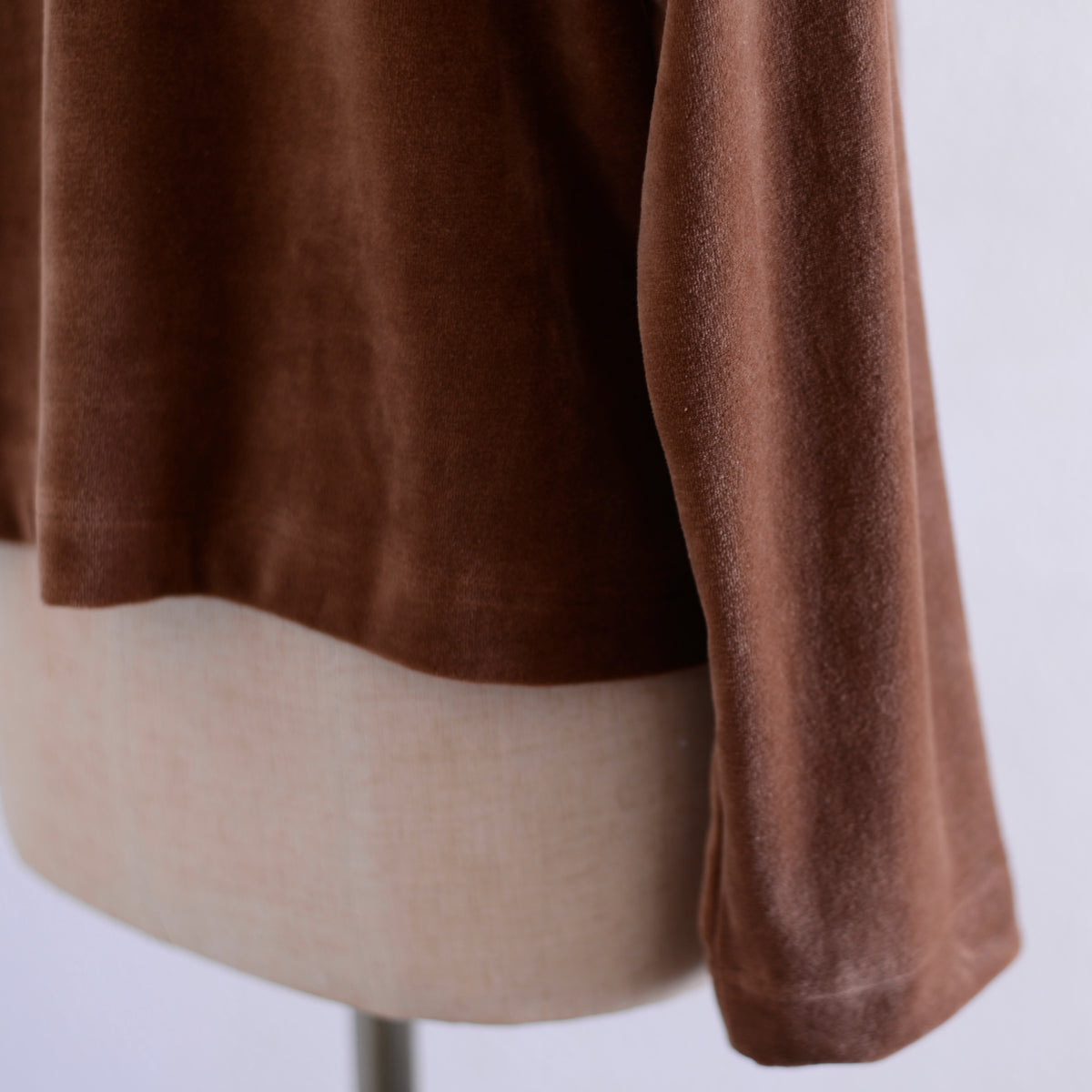 コットンベロアスナップジャケット Brown
