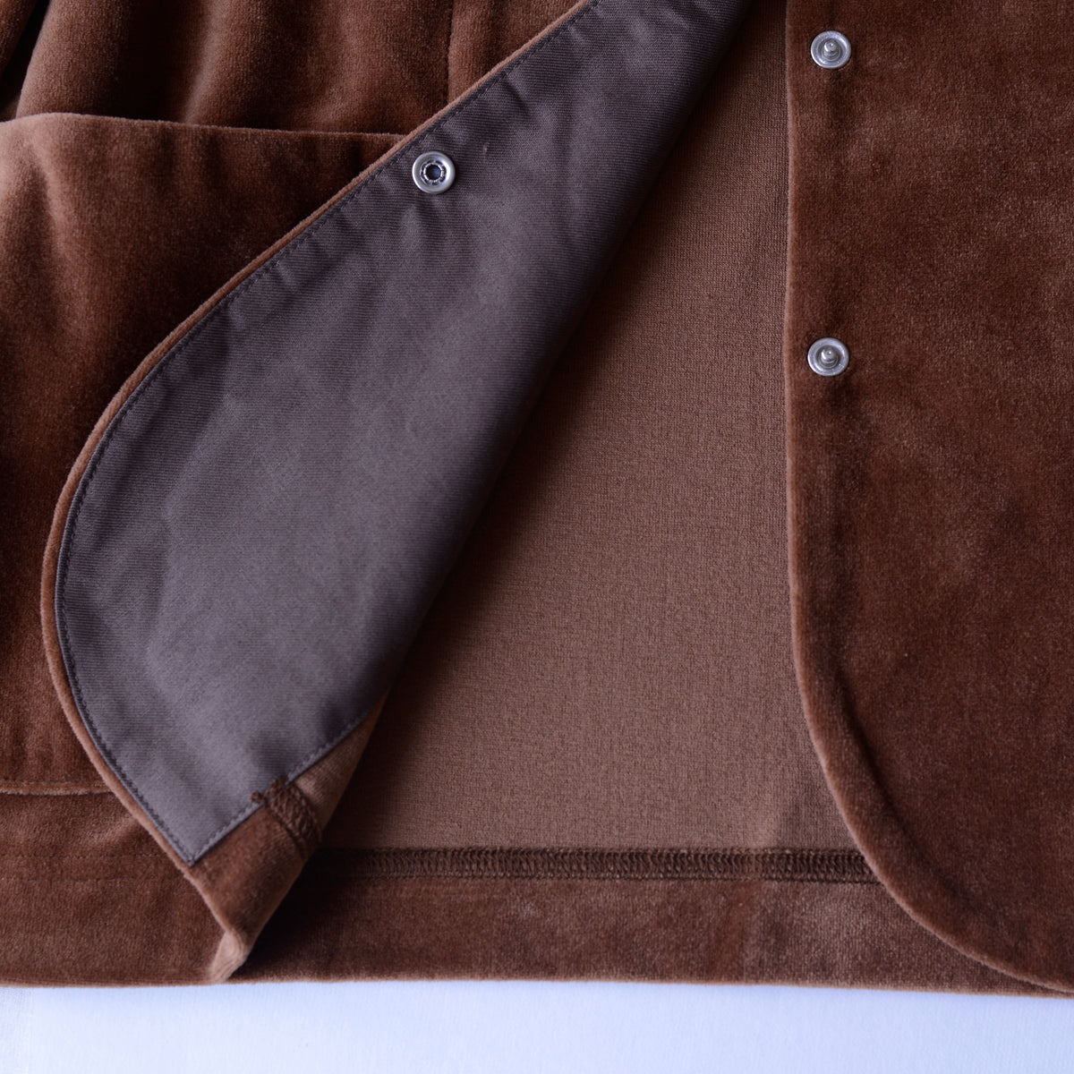 コットンベロアスナップジャケット Brown