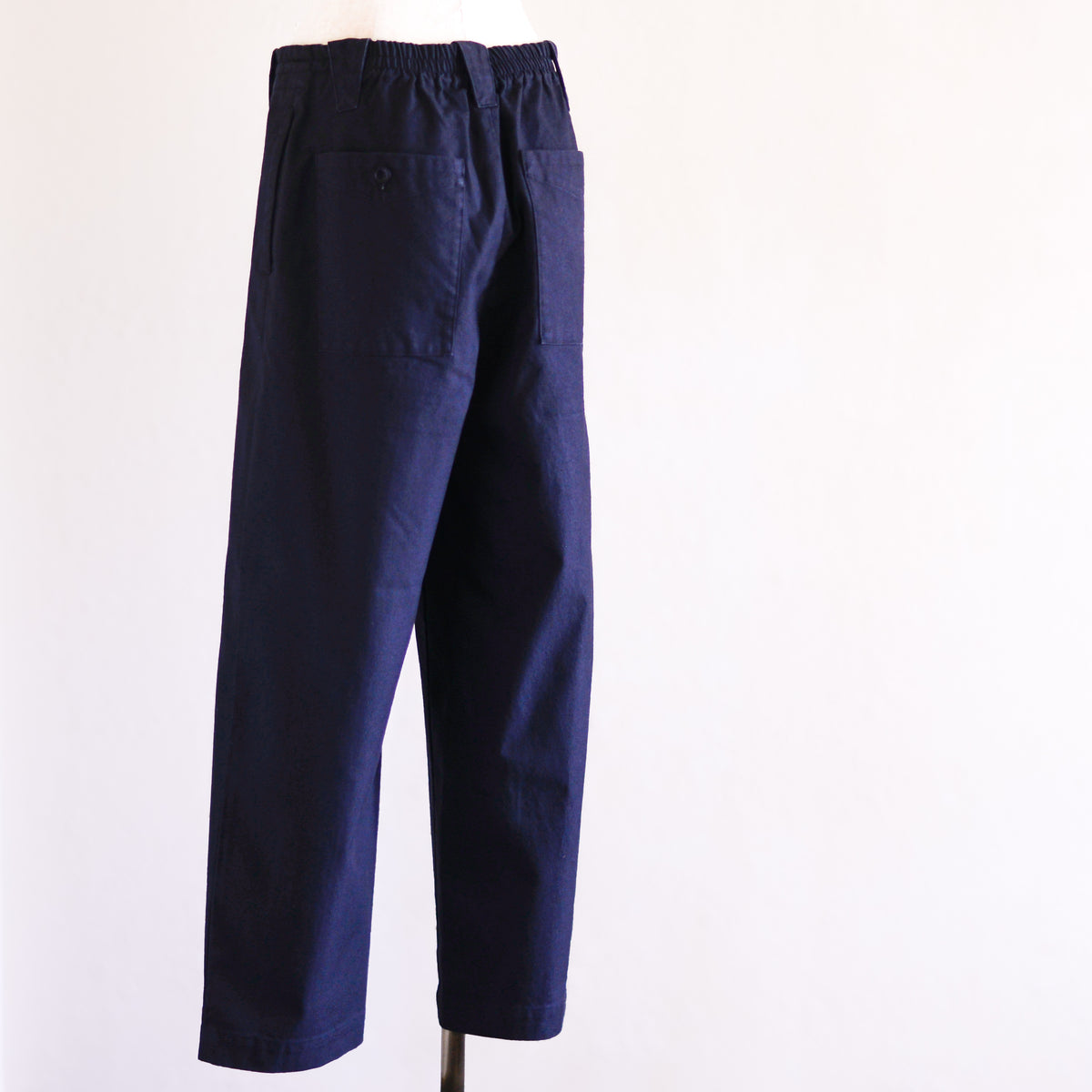 コットンワイドストレートパンツ Black