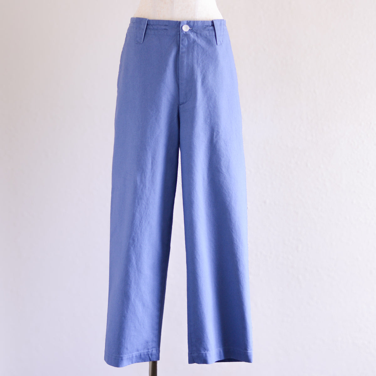コットンワイドストレートパンツ Blue