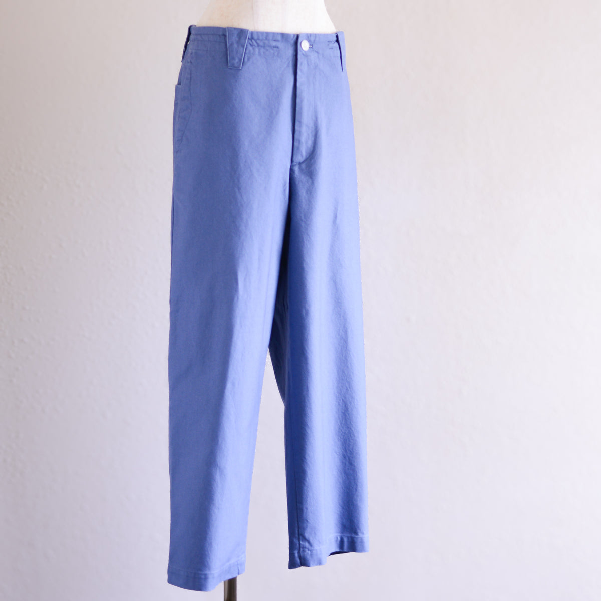 コットンワイドストレートパンツ Blue