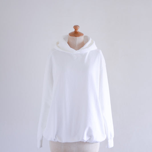 コットンブラウジングフーディ Off White