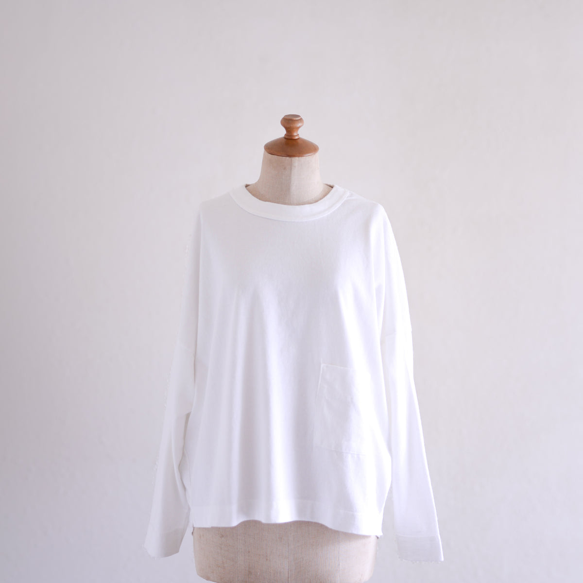 コットンローポケットTシャツ Off White