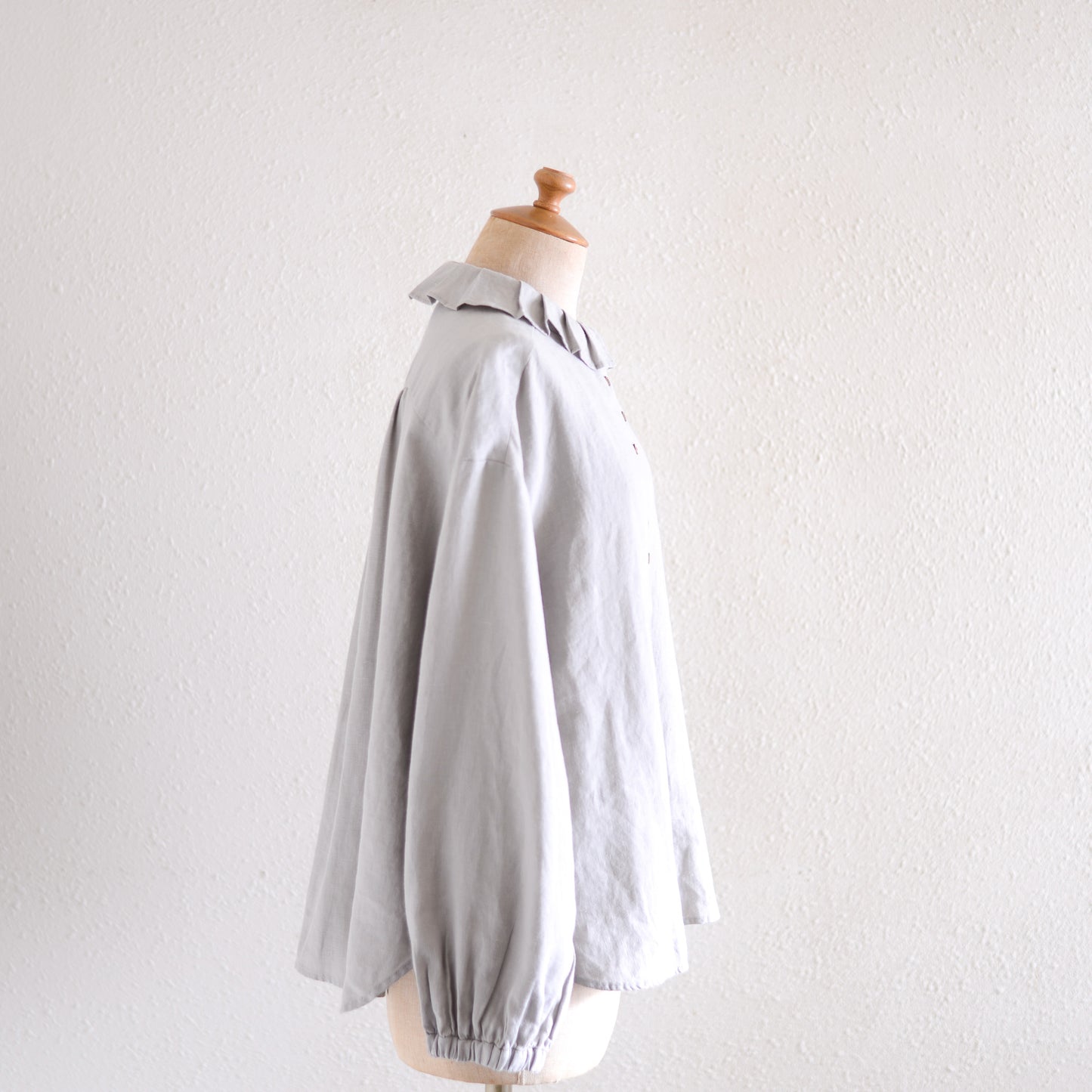 リネンタックカラーブラウス Light Gray