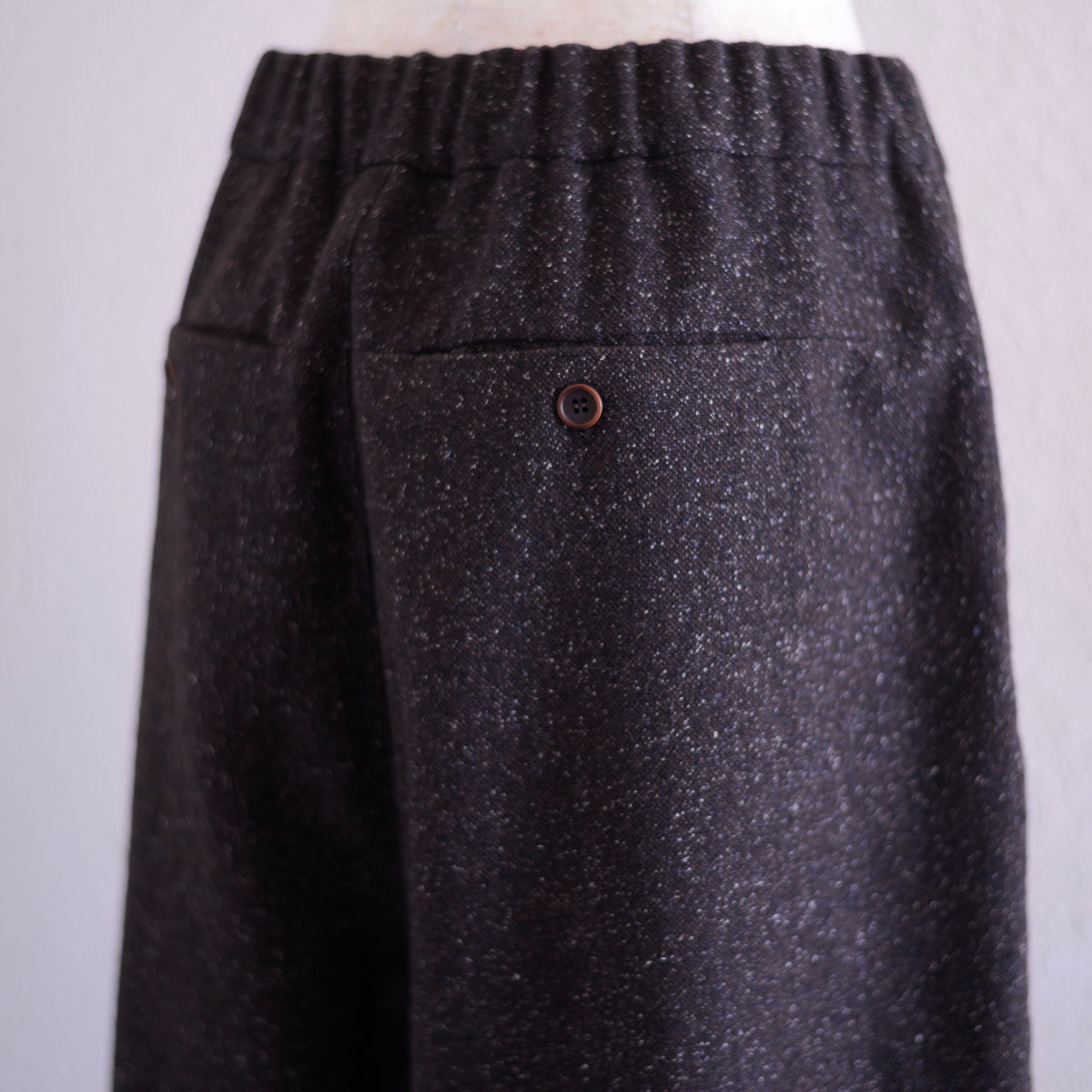 シルクネップホームスパンアンクルパンツ Dark Brown