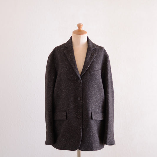 シルクネップホームスパンテーラードジャケット Dark Brown