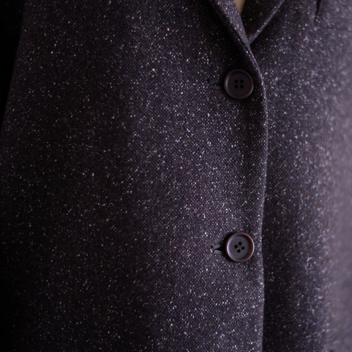 シルクネップホームスパンテーラードジャケット Dark Brown