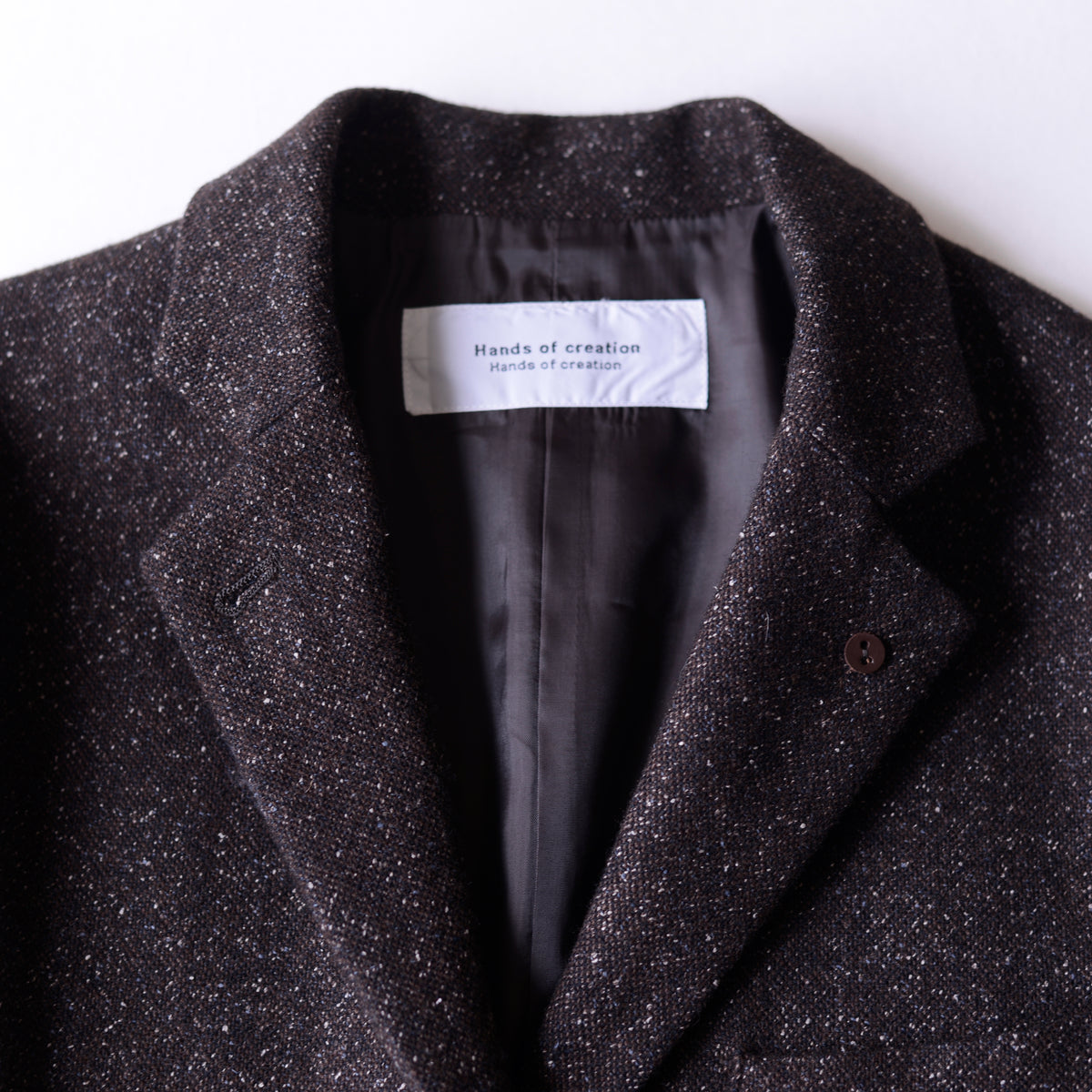 シルクネップホームスパンテーラードジャケット Dark Brown