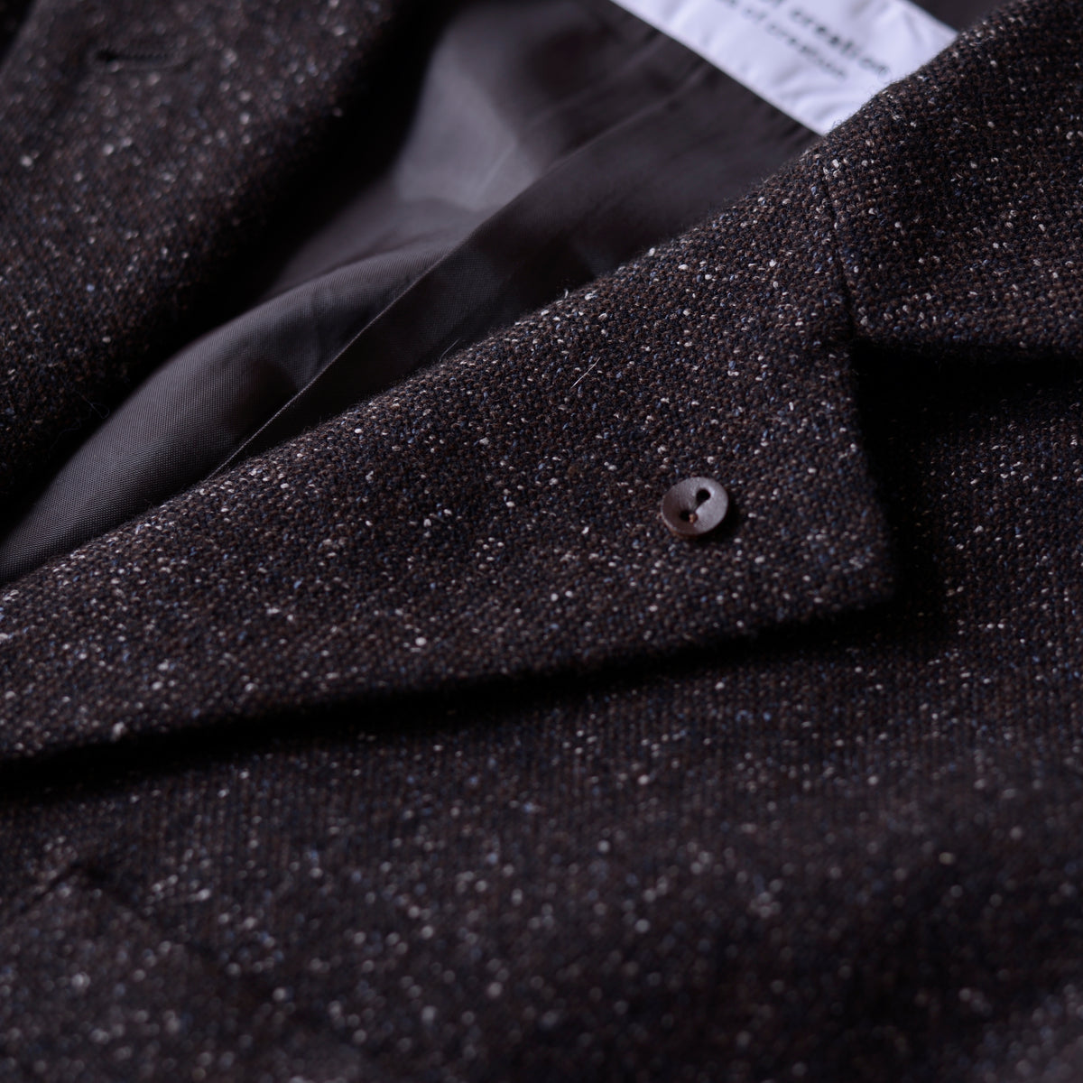 シルクネップホームスパンテーラードジャケット Dark Brown