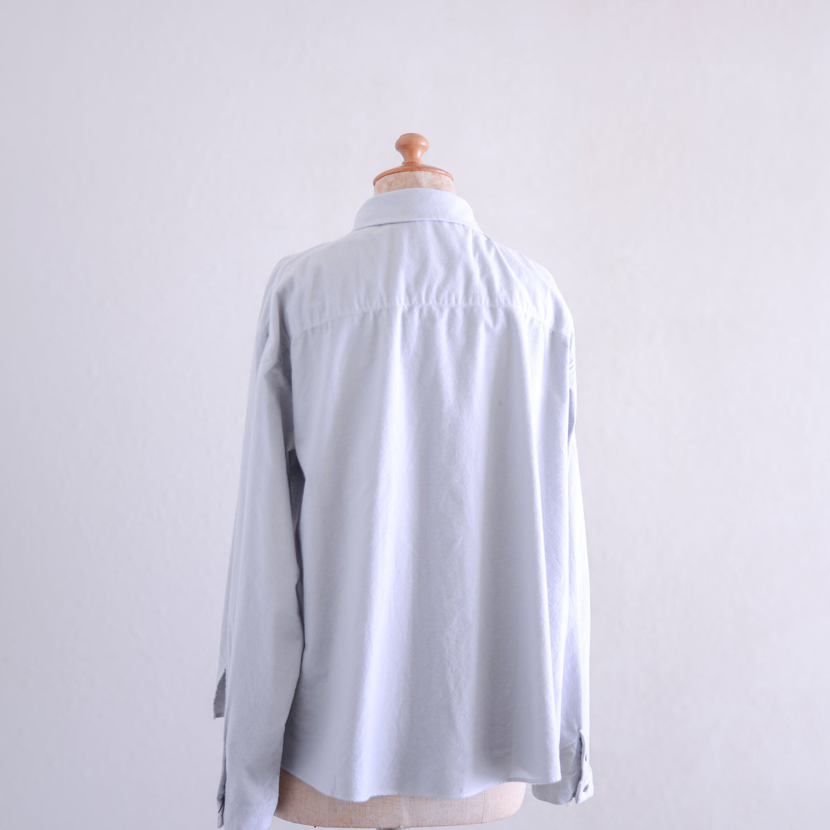 コットンフランネルラウンドカラーシャツ Light Gray