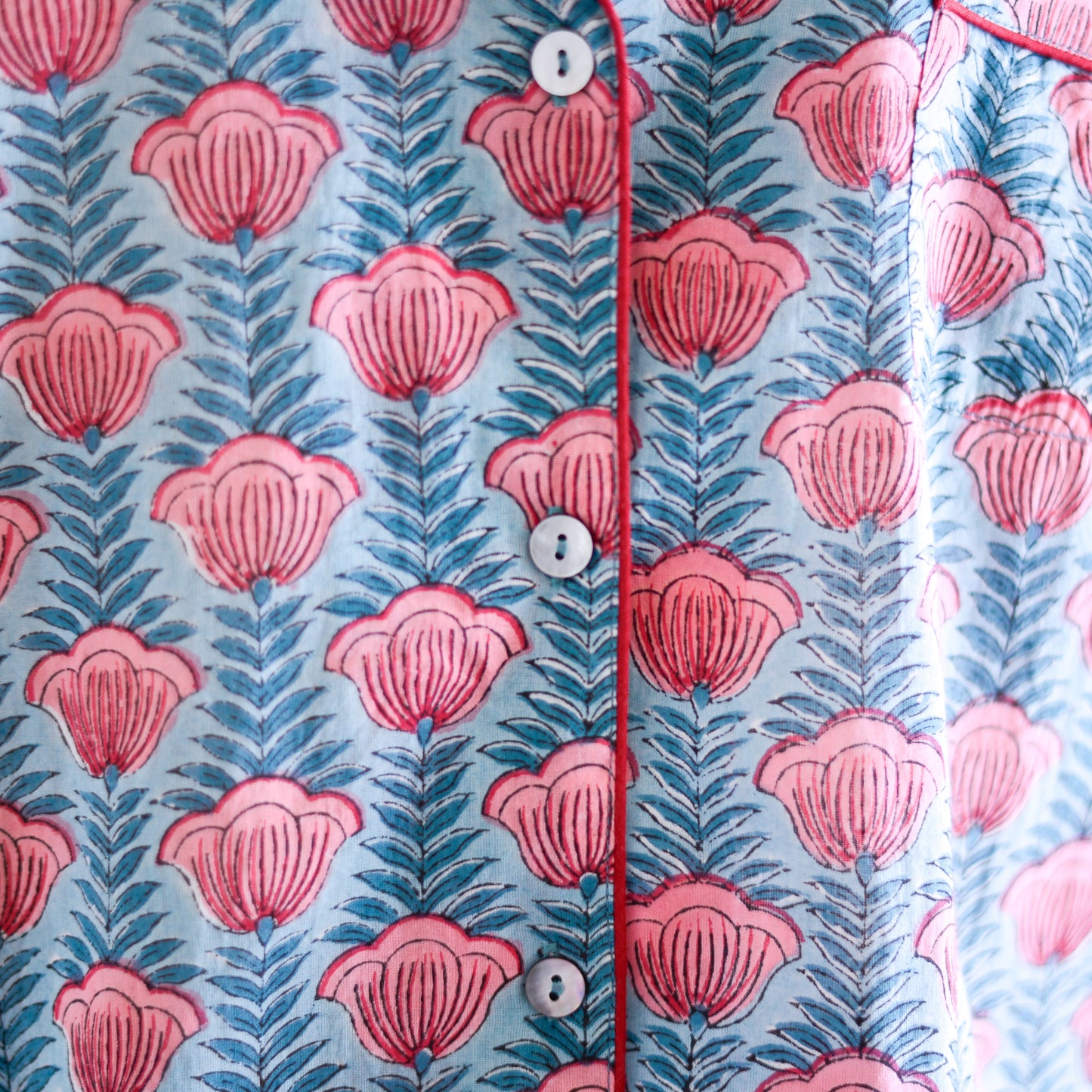 コットンハンドプリンティッドパジャマ Tulip Vine