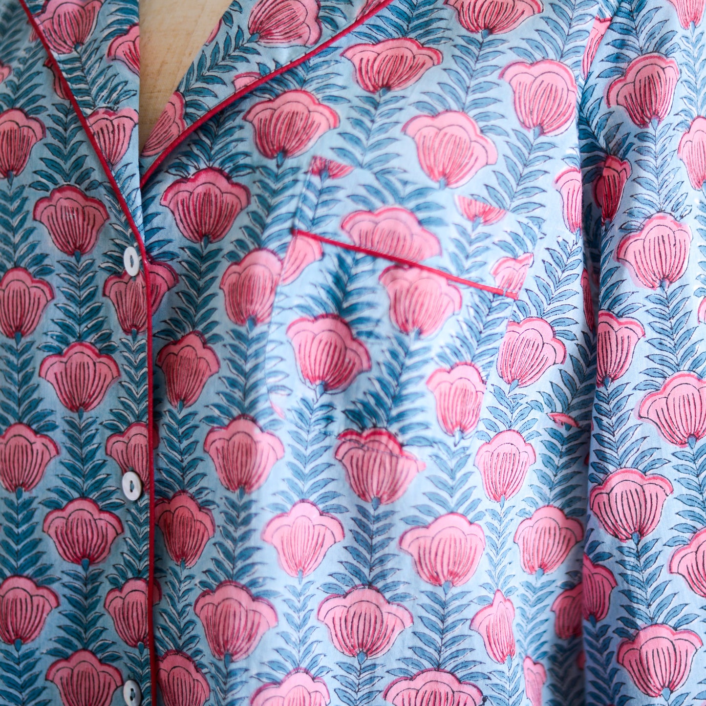 コットンハンドプリンティッドパジャマ Tulip Vine