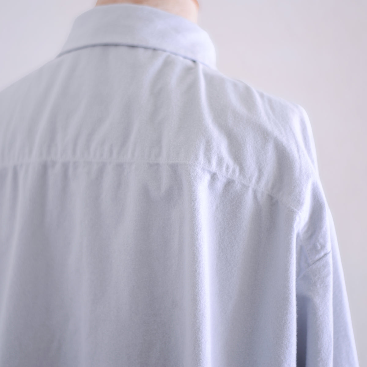 コットンフランネルラウンドカラーシャツ Light Gray
