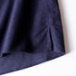 コットンフランネルラウンドカラーシャツ Black Navy
