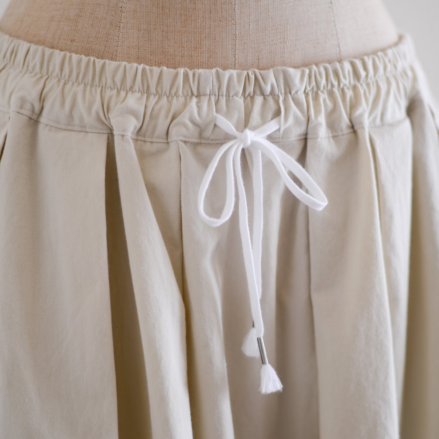 Cotton Parachute Skirt in Ivory