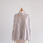 Cotton band collar striped shirt Off White x Brown