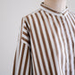 Cotton band collar striped shirt Off White x Brown