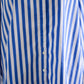 コットンバンドカラーストライプシャツ Off White ×Blue