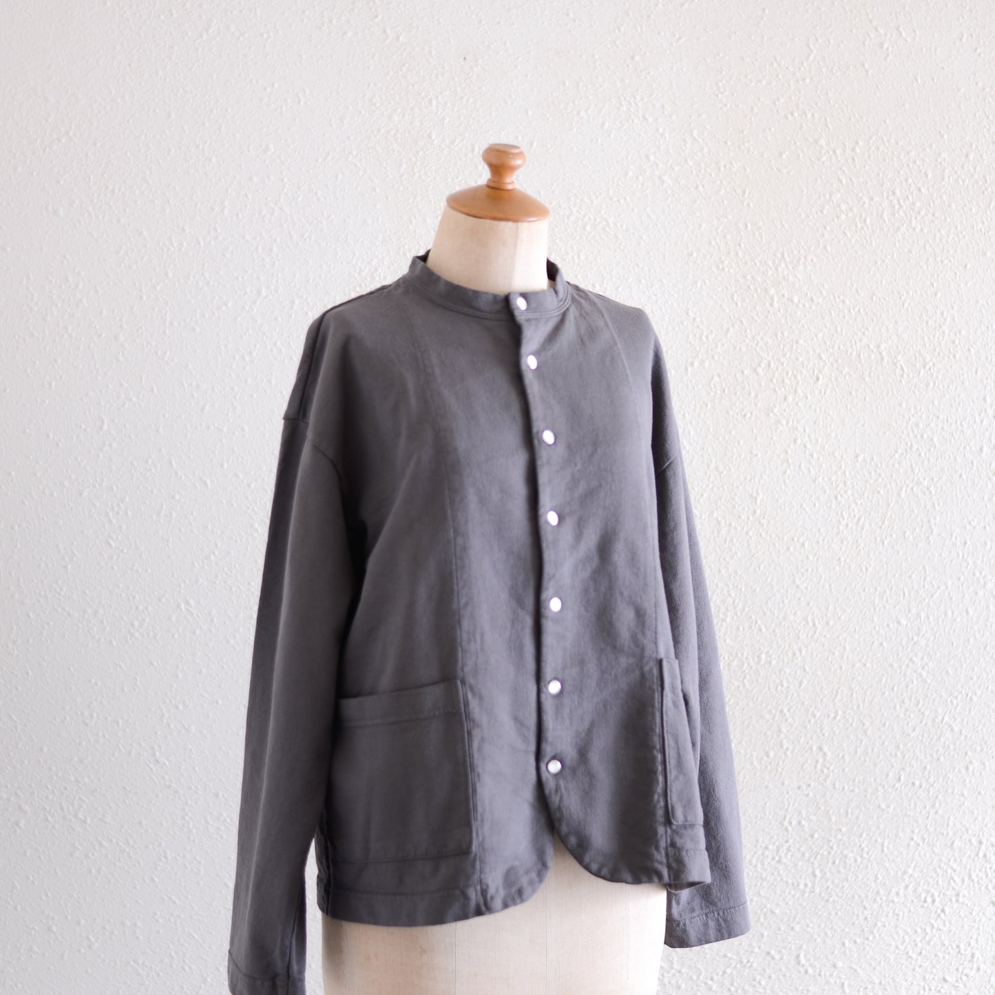 コットンスナップジャケット Charcoal Gray