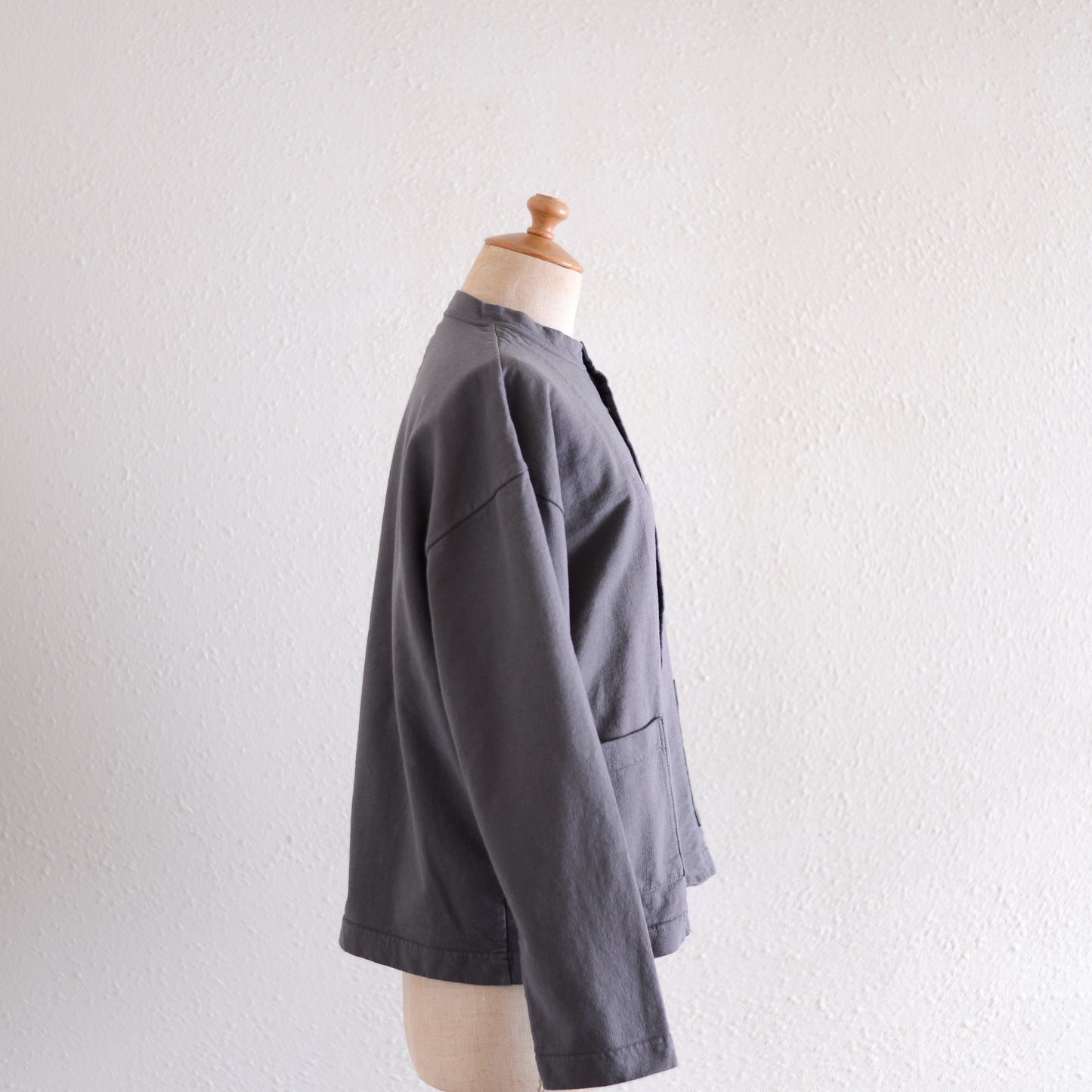 コットンスナップジャケット Charcoal Gray