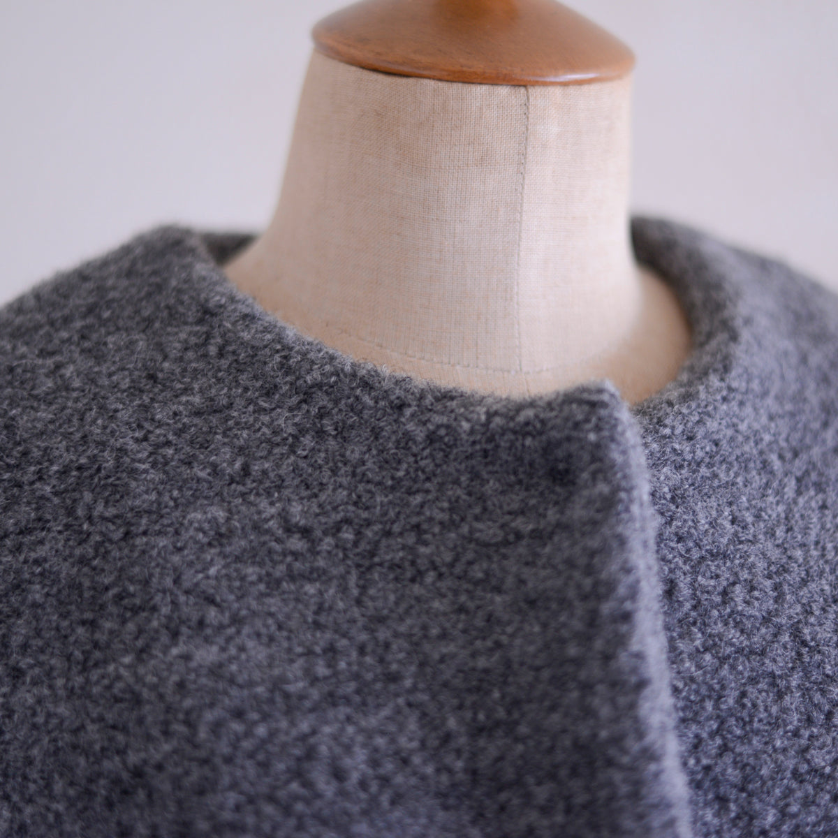 ブリティッシュウールコットンクルーベスト Charcoal Gray