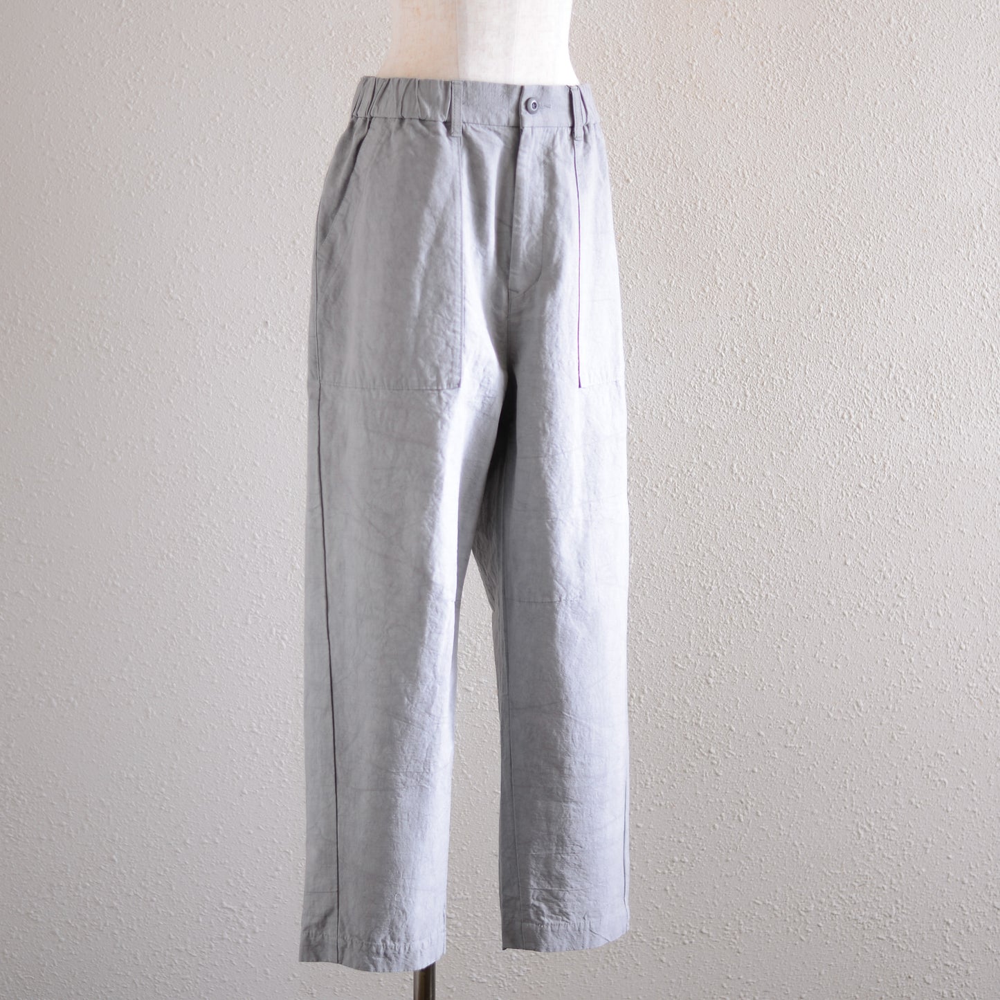 コットンリネンワークパンツ Gray