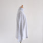 リネンボーダーハイネックプルオーバー Off White × Gray