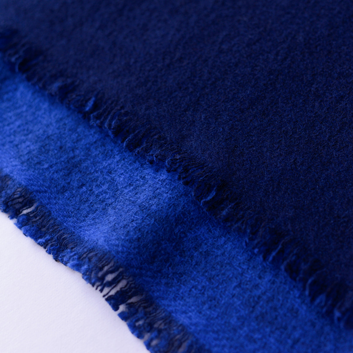 ダブルフェイスウールストール Navy ×Royal