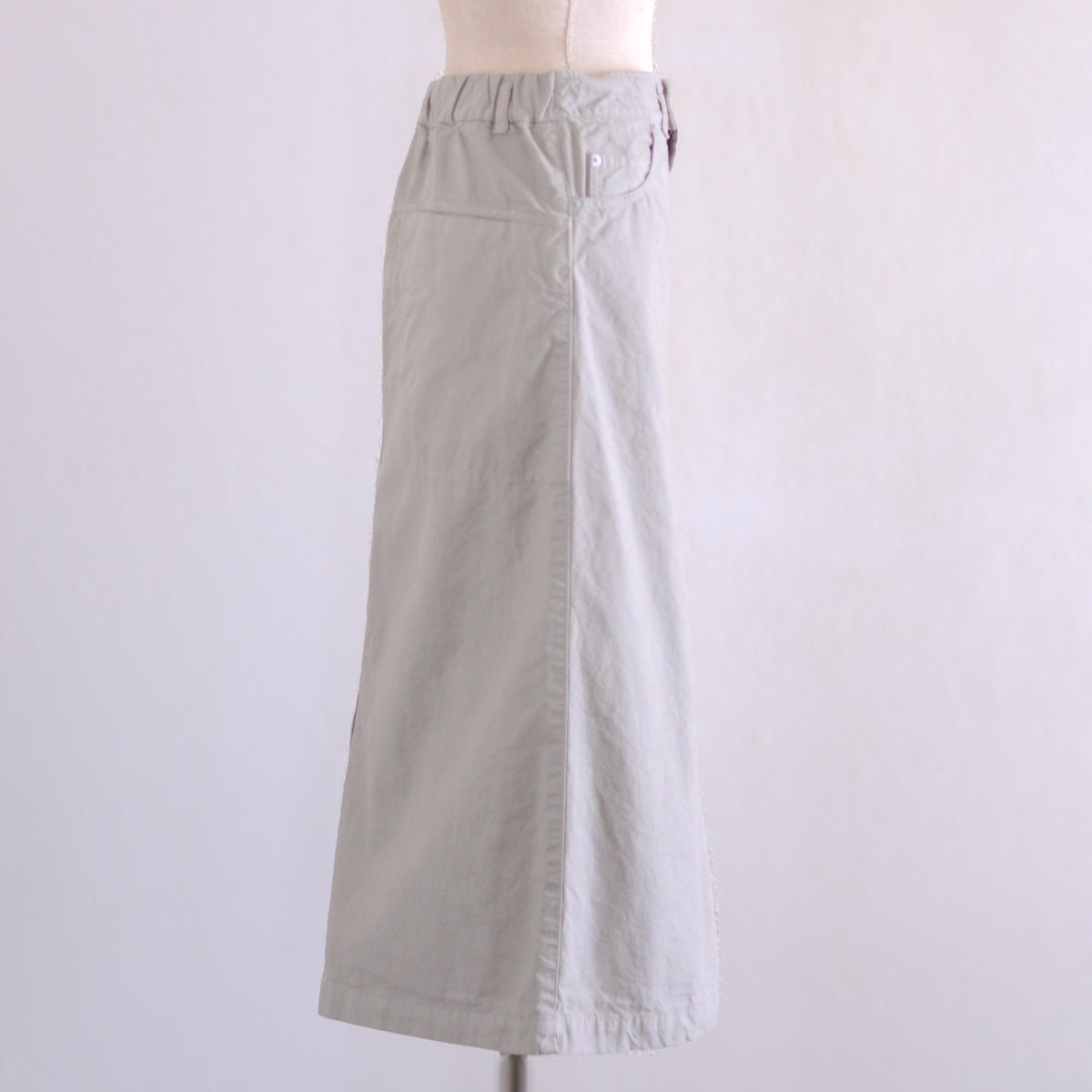 コットンタイトロングスカート Gray