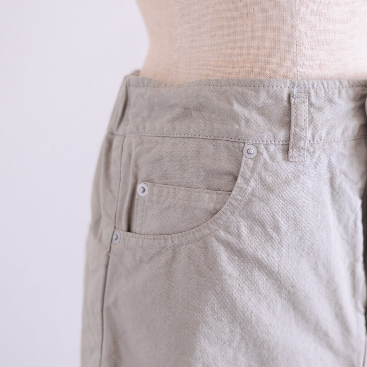 コットンタイトロングスカート Gray