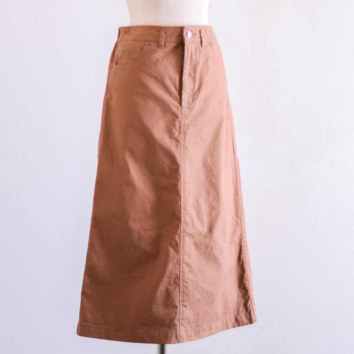 コットンタイトロングスカート Brown