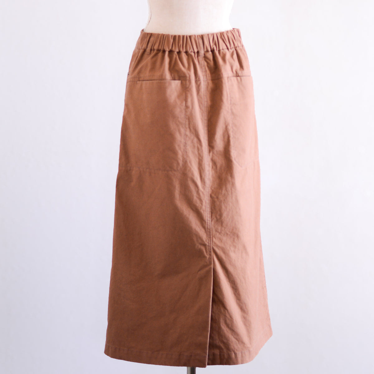 コットンタイトロングスカート Brown