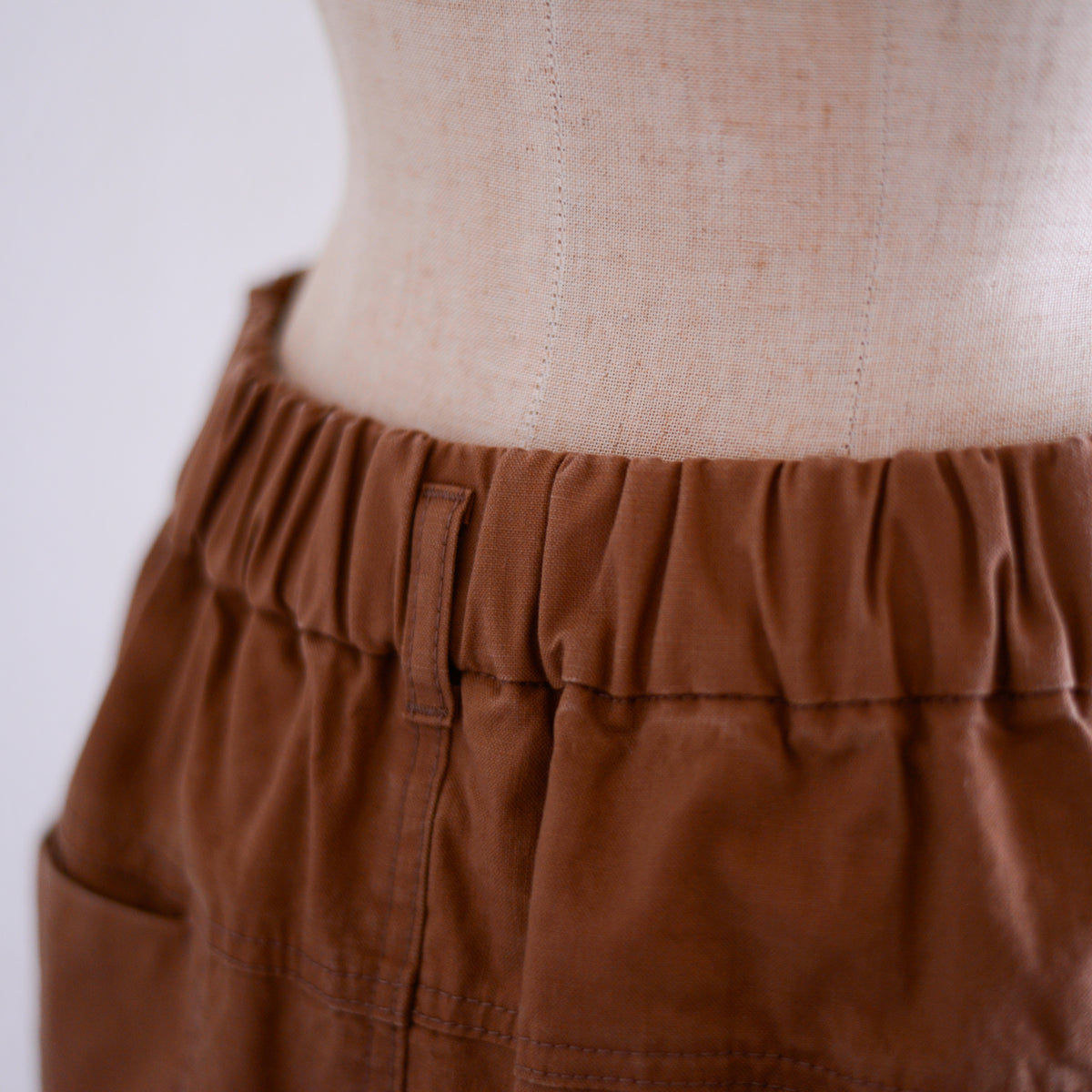 コットンタイトロングスカート Brown