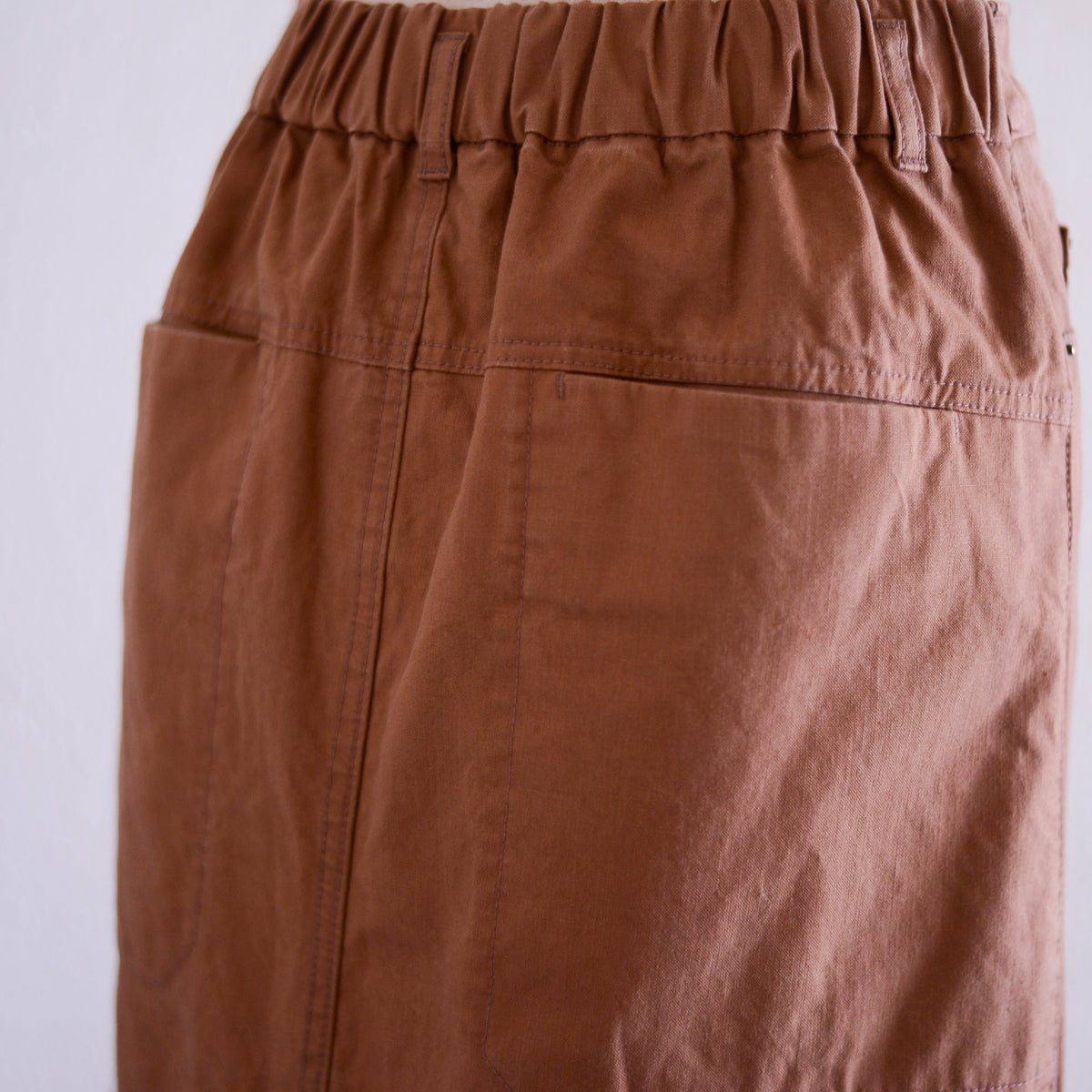 コットンタイトロングスカート Brown